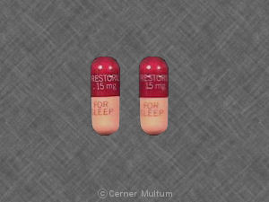 Generic Restoril 15 mg Peach-Yellow Tablet