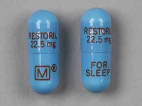 Generic Restoril 22.5 mg Blue Oblong Tablet