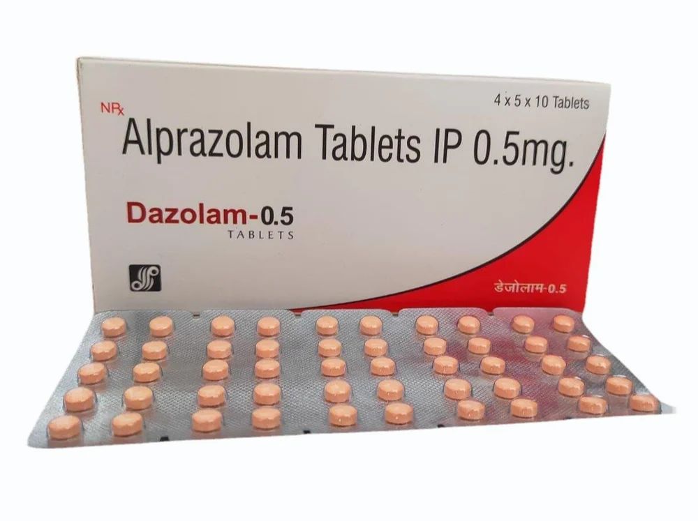 Generic Orange Alprazolam 0.5 mg Oval Tablet