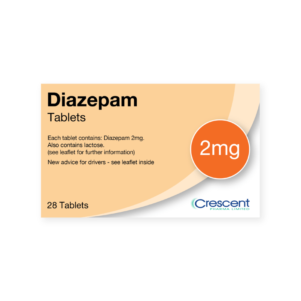 Generic White Diazepam 2 mg Round Tablet