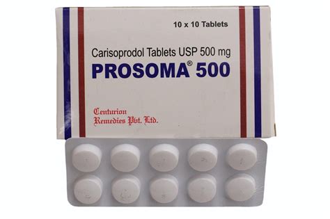 Generic White Carisoprodol 500mg Tablet