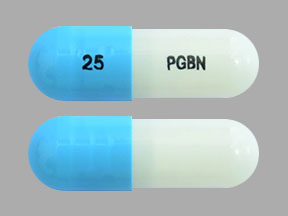 Generic Blue or White Pregabalin 25mg Tablet